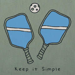 Women's Keep it Pickleball Simple Short Sleeve Crusher-LITE Vee