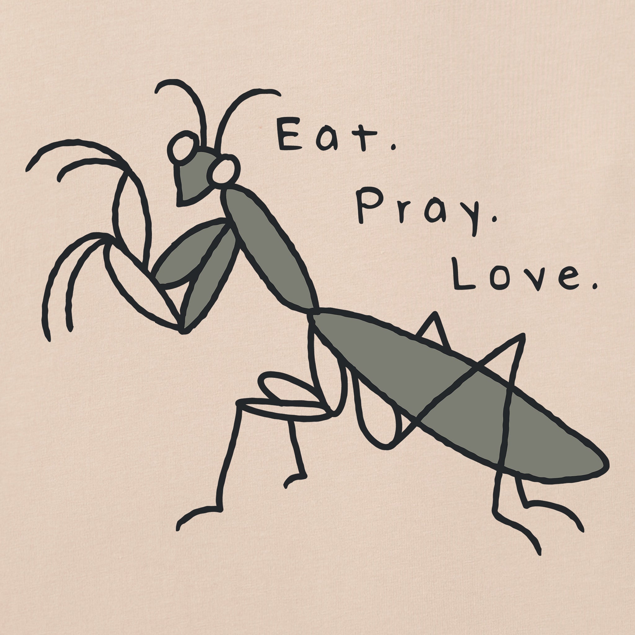 Women's Eat Pray Love Mantis Short Sleeve Vee