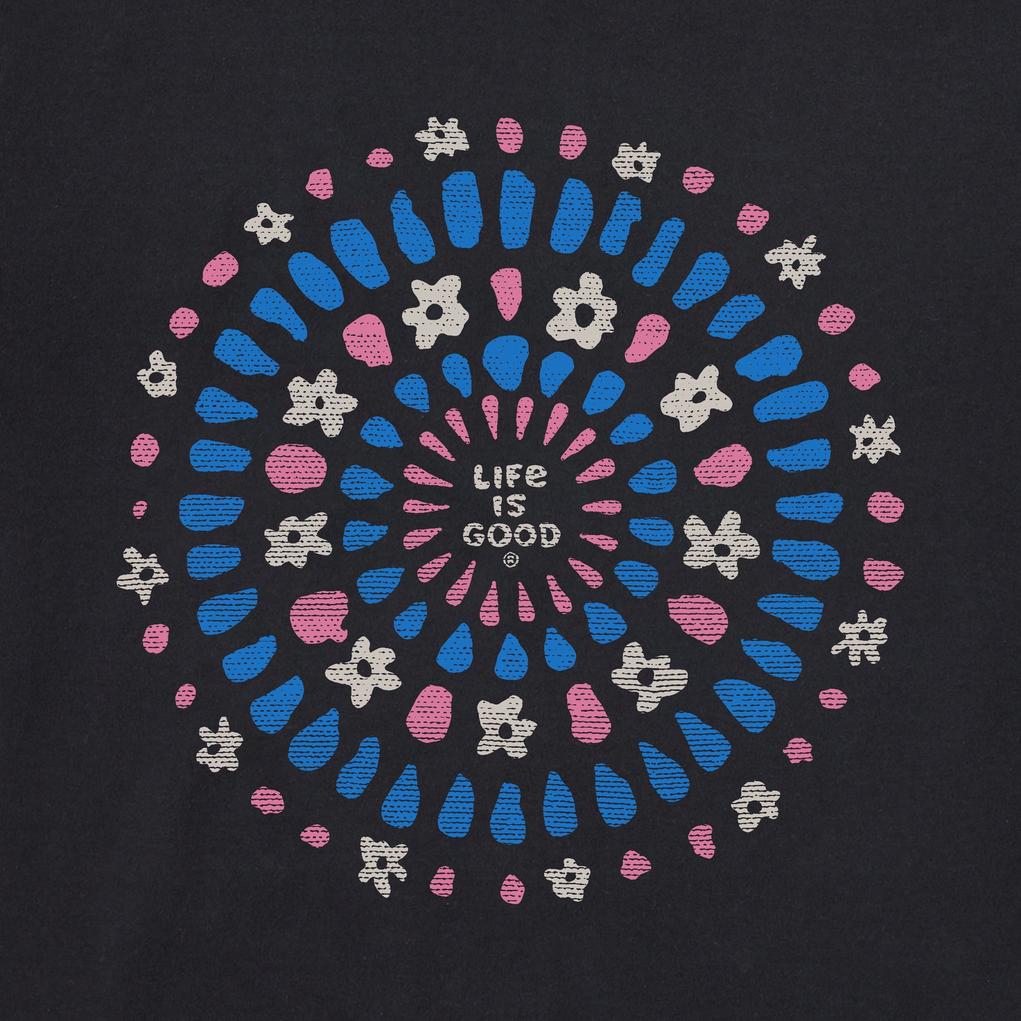 Women's Floral Folk Mandala Long Sleeve Crusher-LITE Hooded Tee