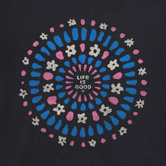 Women's Floral Folk Mandala Long Sleeve Crusher-LITE Hooded Tee