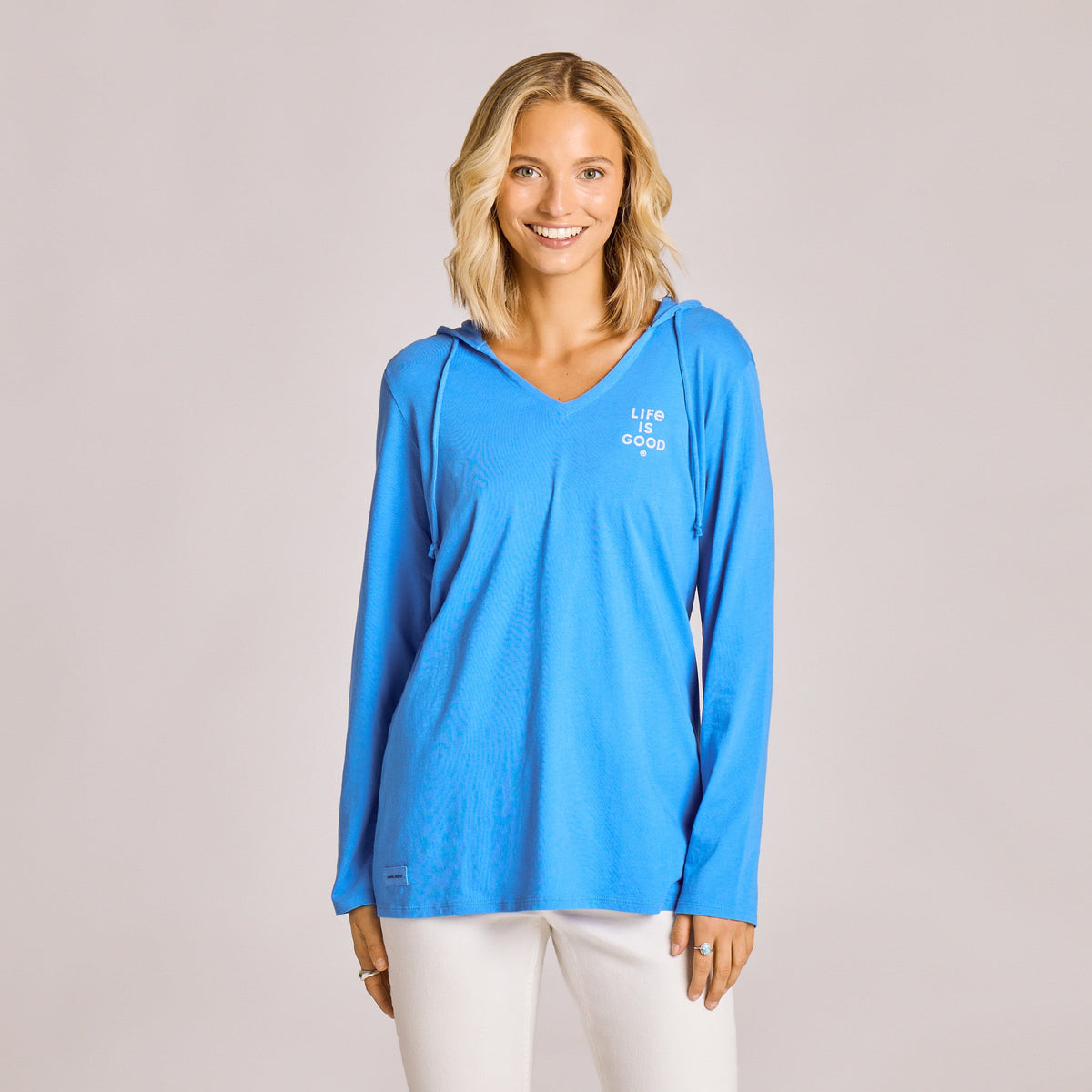 Women's Hanging Flag Rustic Dots Long Sleeve Crusher-LITE Hooded Tee