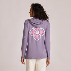 Women's Leaves in Petals Long Sleeve Crusher-LITE Hooded Tee