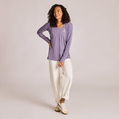 Women's Leaves in Petals Long Sleeve Crusher-LITE Hooded Tee