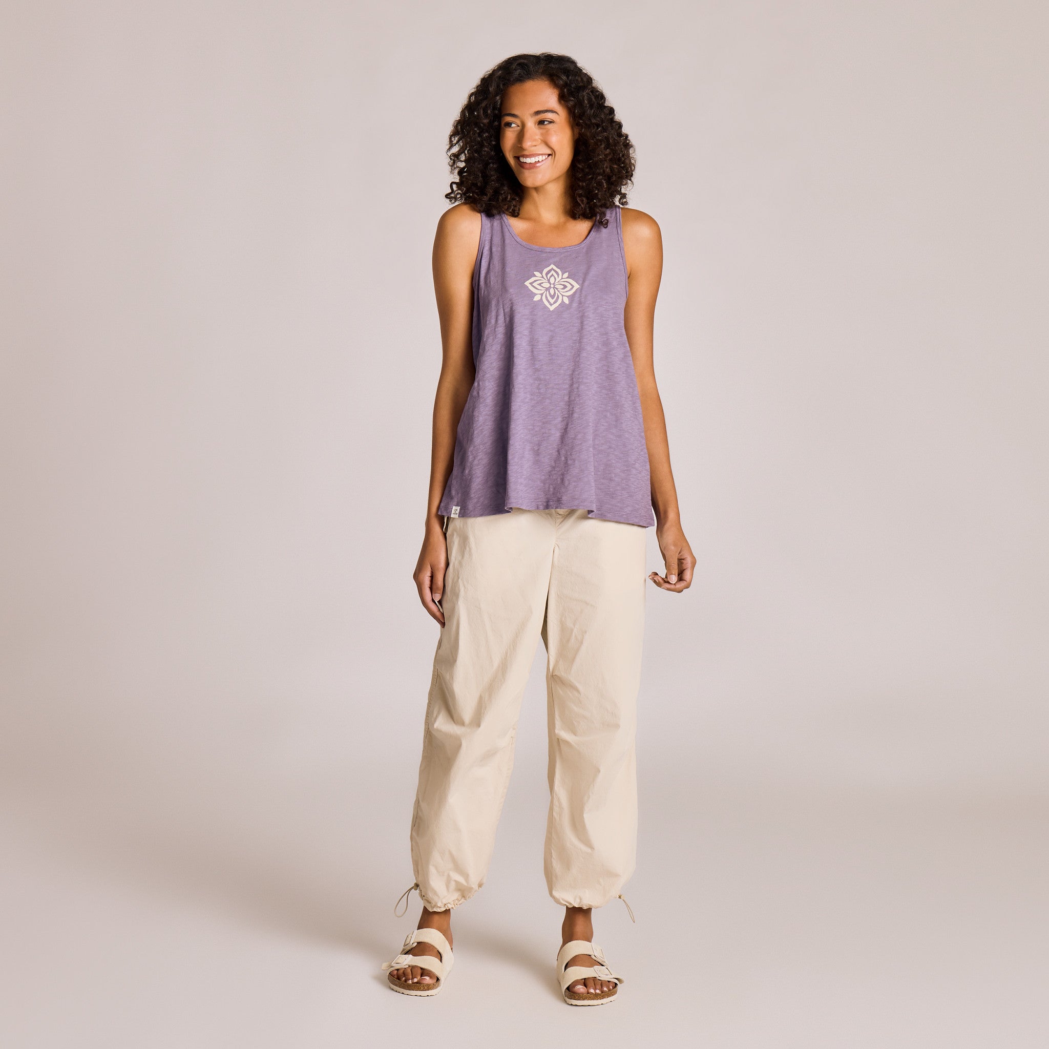 Women's Crafty Flower Slub Easy Fit Tank