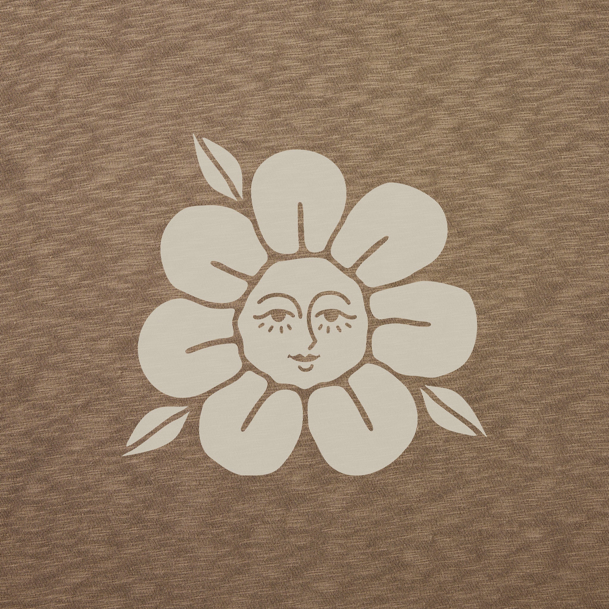 Women's Flower Maiden Short Sleeve Slub Easy Fit Tee