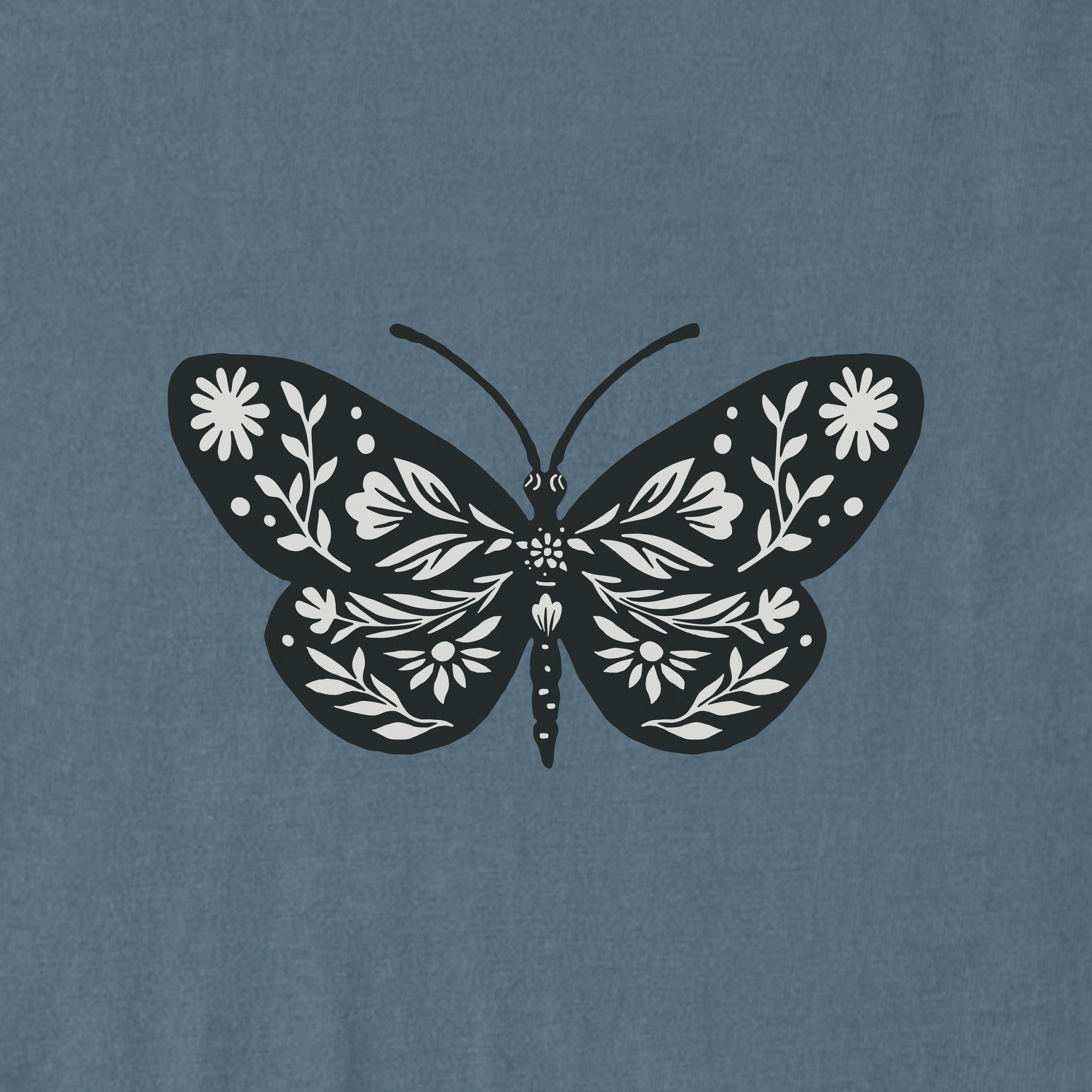 Women's Butterfly Floral Mini Crusher Boxy Tank