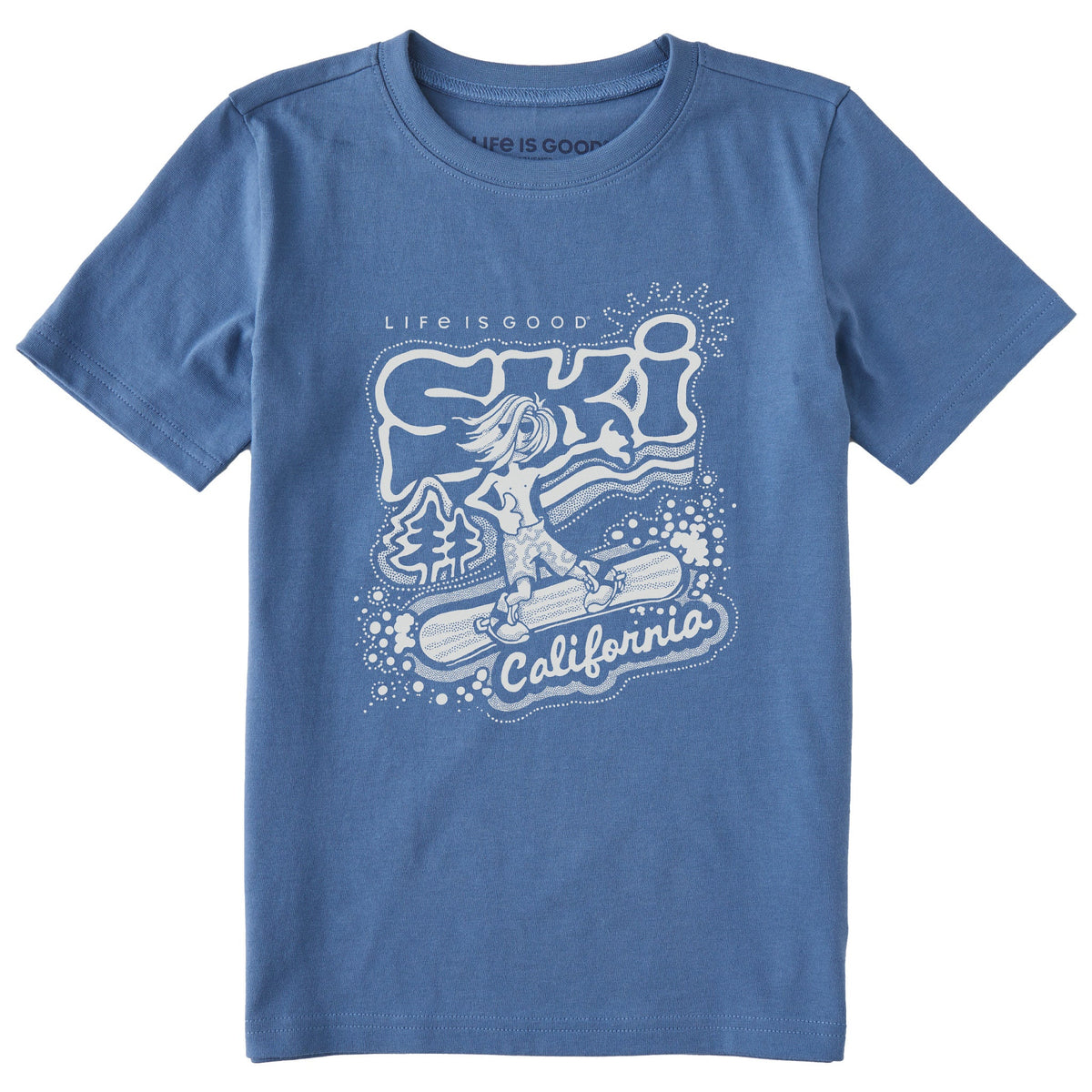 Kids Ski California Snowboard Short Sleeve Crusher Tee