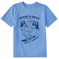 Kids Steep and Deep Jackson Hole Short Sleeve Crusher Tee