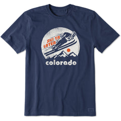 Men's Ski Ya Later Colorado Short Sleeve Crusher Tee