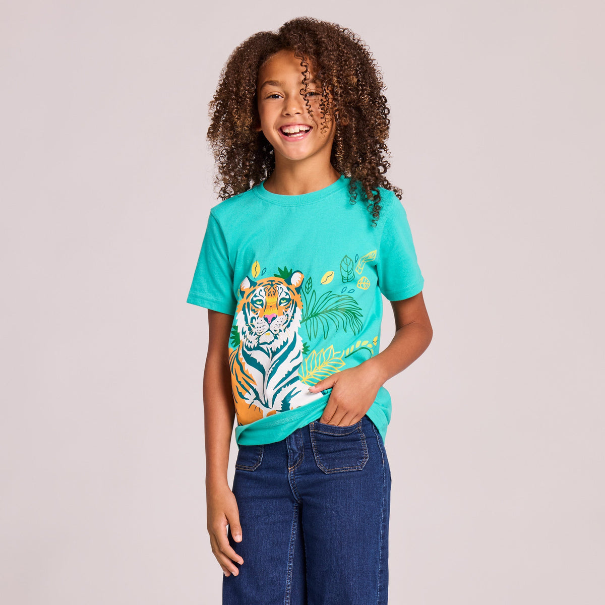 Kids Wild Tiger Short Sleeve Crusher Tee
