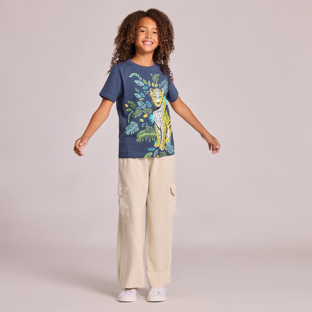Kids Wild Leopard Short Sleeve Crusher Tee
