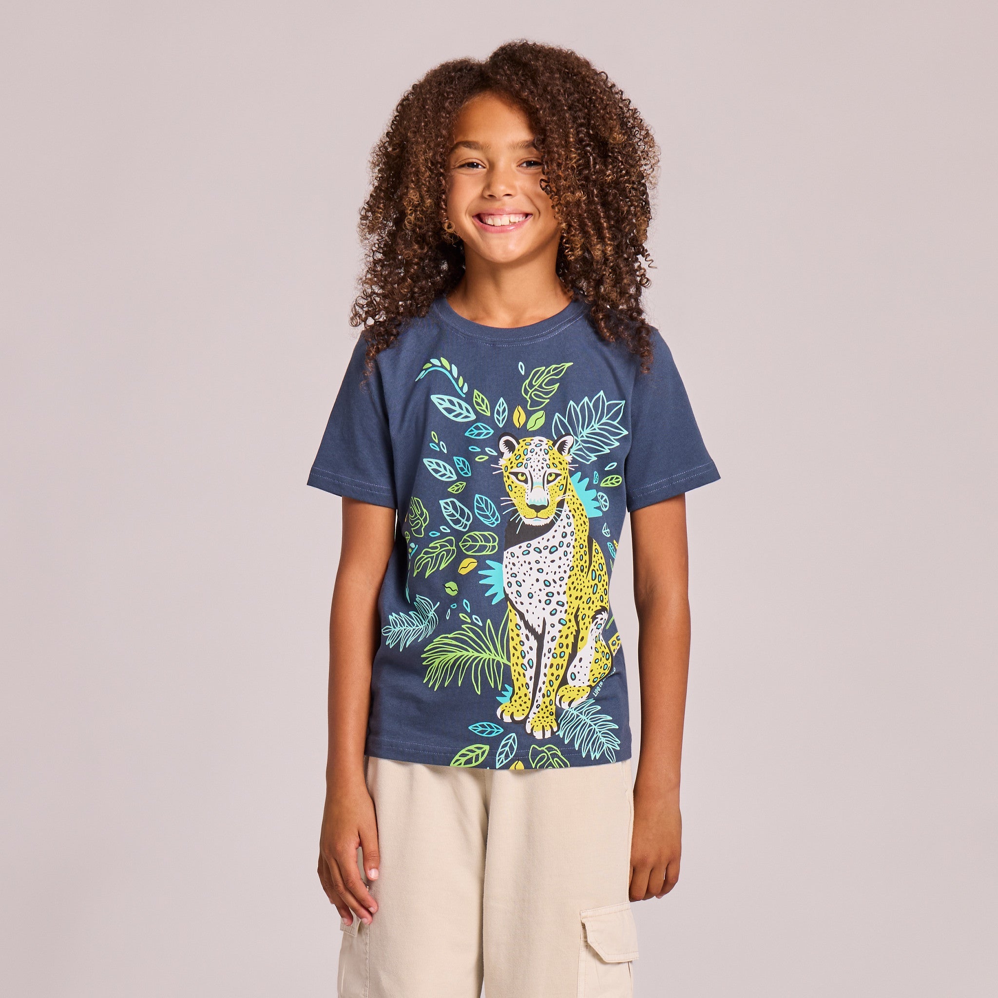 Kids Wild Leopard Short Sleeve Crusher Tee