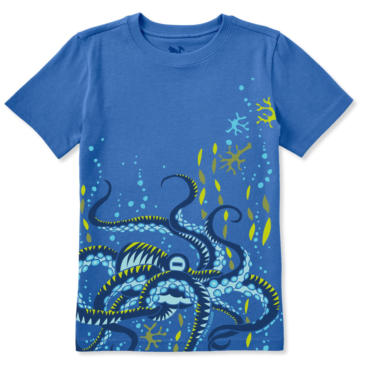 Kids Underwater Octopus Short Sleeve Crusher Tee