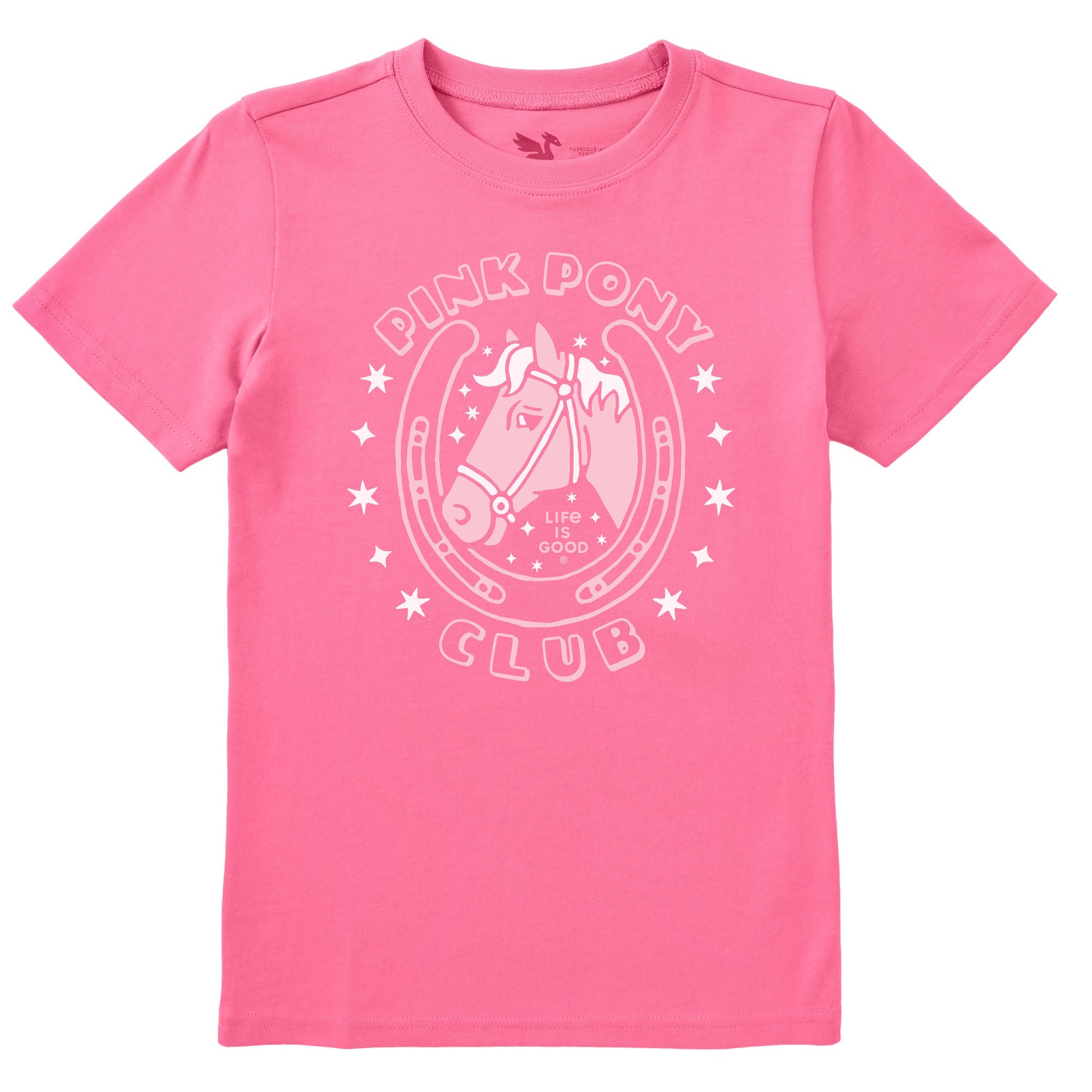Kids Pink Pony Club Short Sleeve Crusher Tee