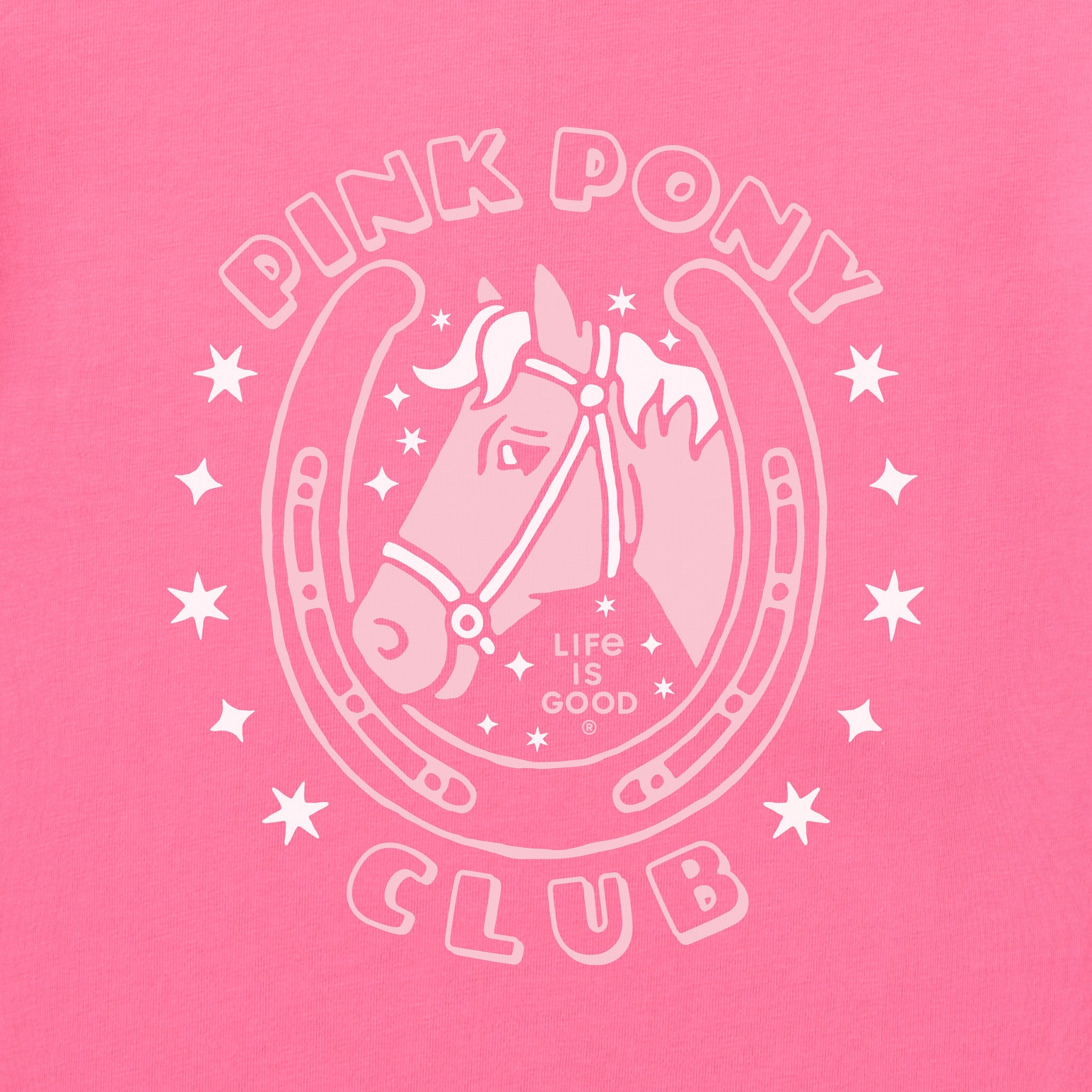 Kids Pink Pony Club Short Sleeve Crusher Tee