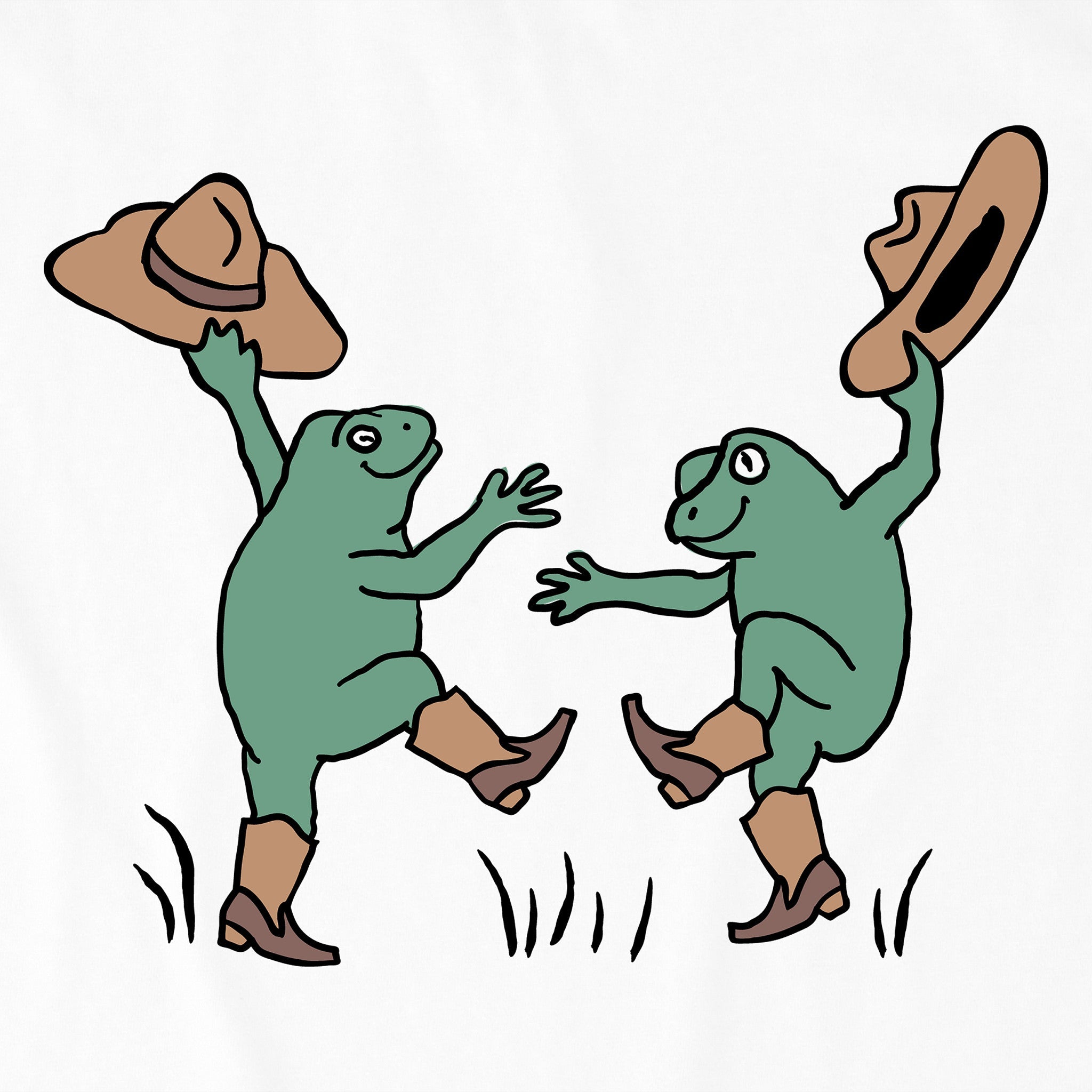 Kids Kick Your Boots Cowboy Frogs Short Sleeve Crusher Tee