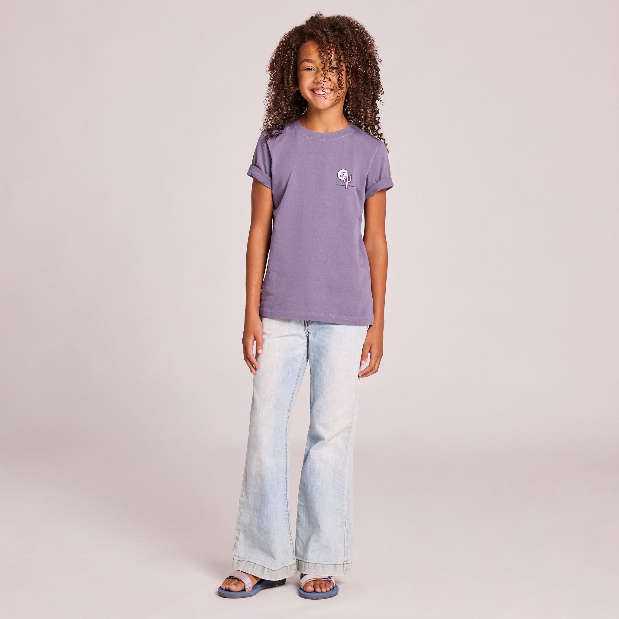 Kids Giddy Up Flora Boots Short Sleeve Crusher Tee