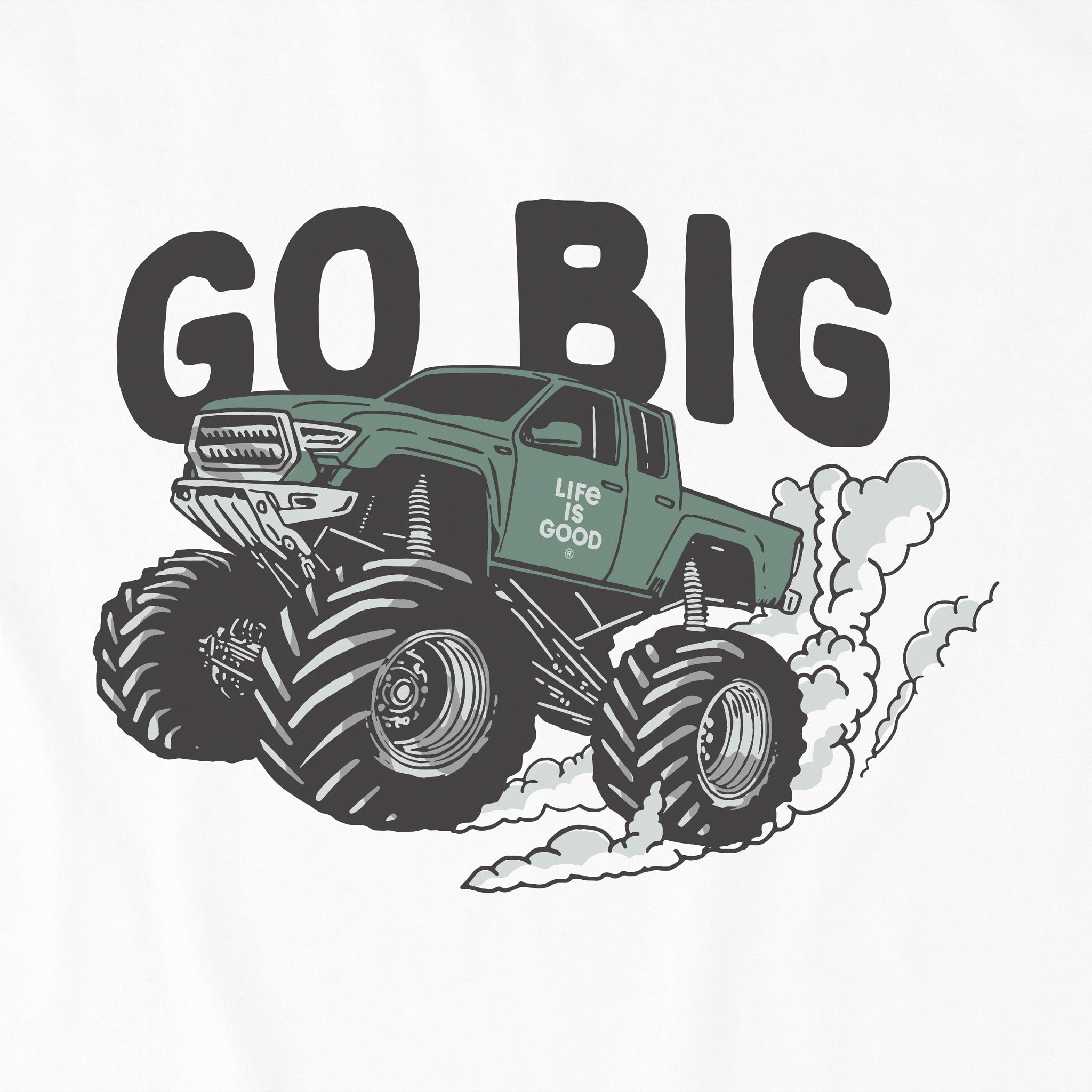 Kids Go Big Monster Truck Short Sleeve Crusher Tee