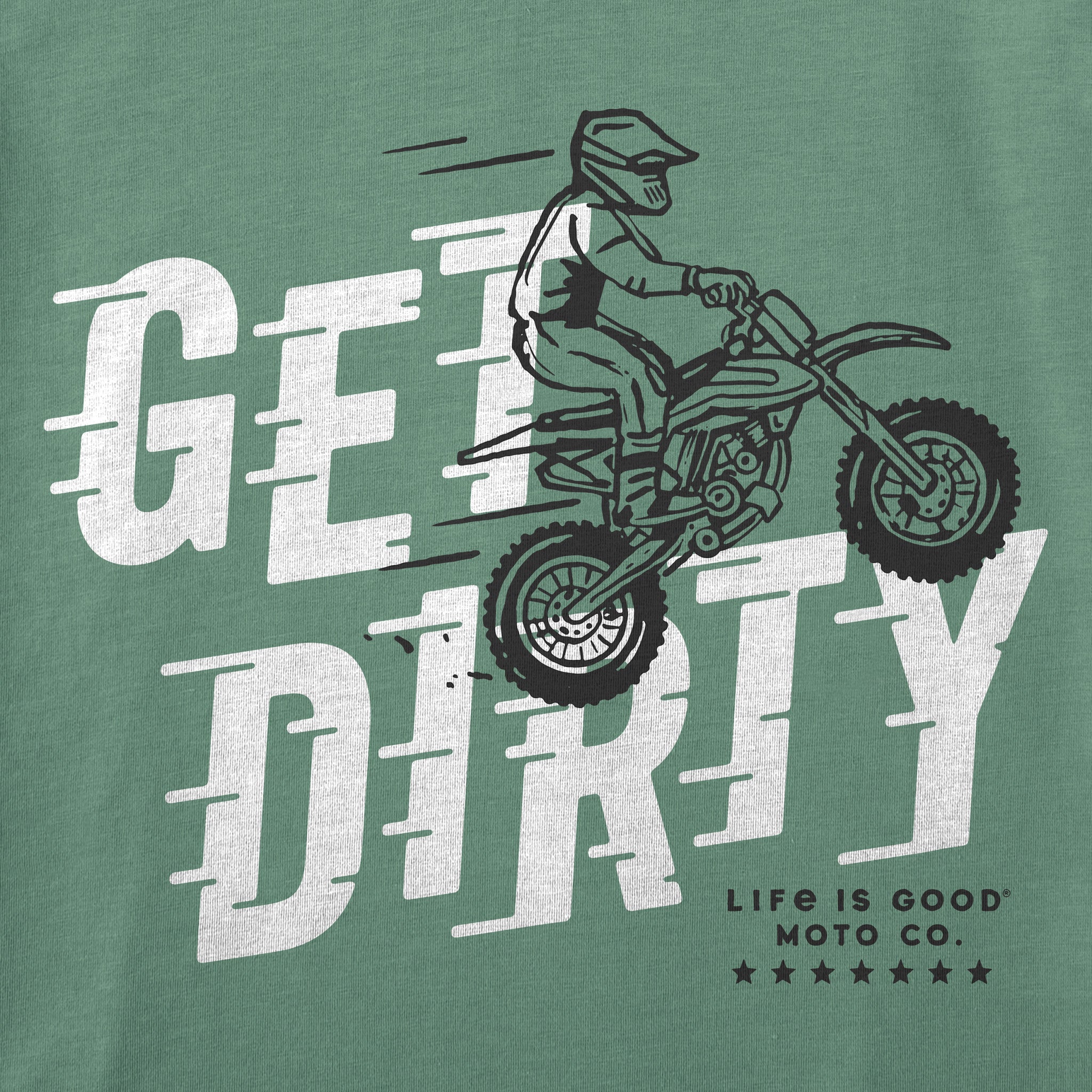 Kids Get Dirty Motorbike Short Sleeve Crusher Tee