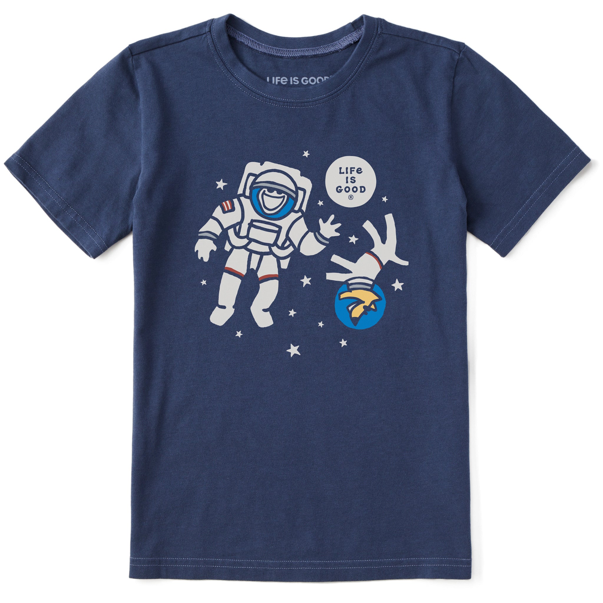 Kids Jake and Rocket in Space Short Sleeve Crusher Tee