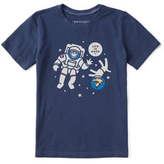 Kids Jake and Rocket in Space Short Sleeve Crusher Tee