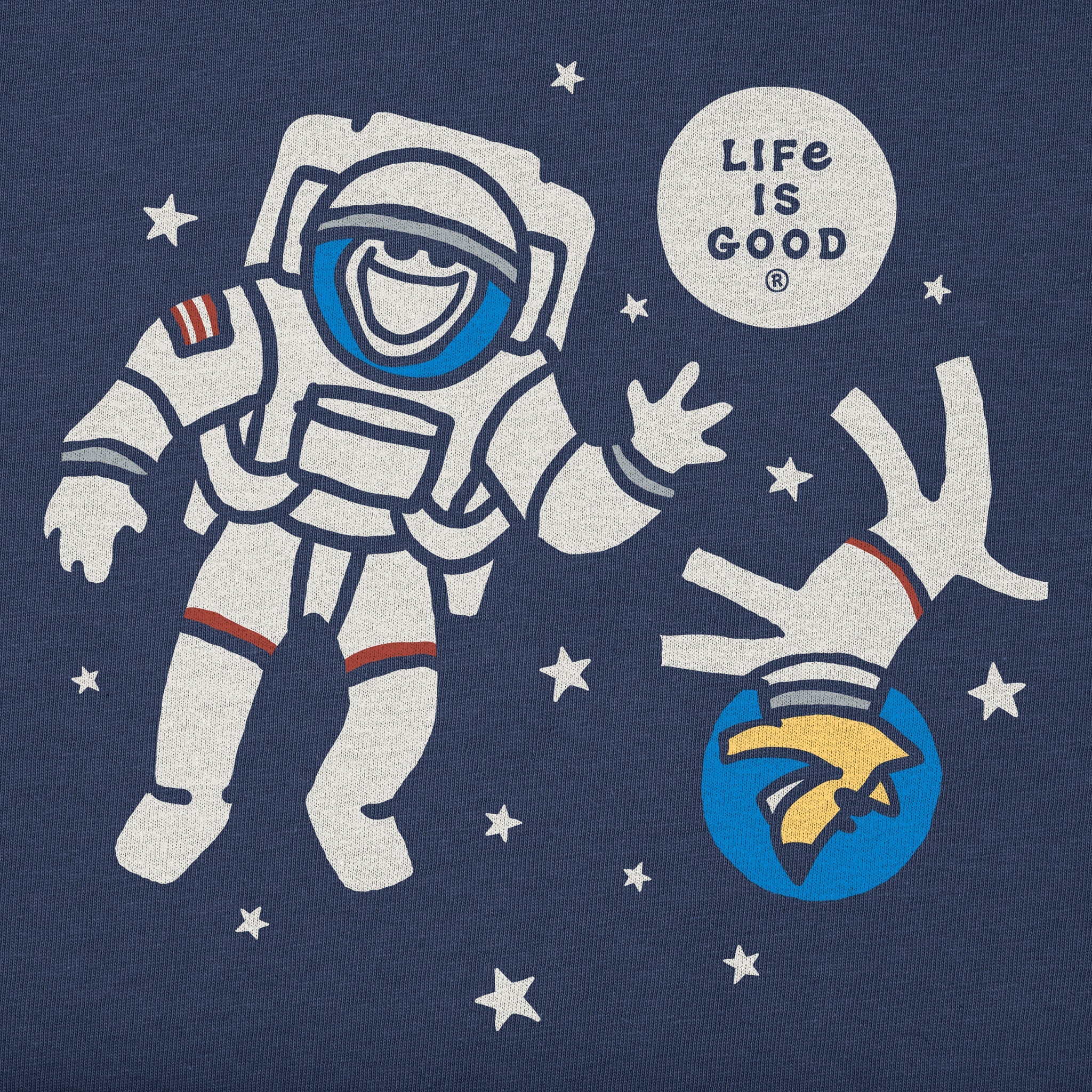 Kids Jake and Rocket in Space Short Sleeve Crusher Tee
