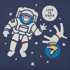 Kids Jake and Rocket in Space Short Sleeve Crusher Tee