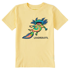 Kids Tie Dye Laughsalotl Short Sleeve Crusher Tee