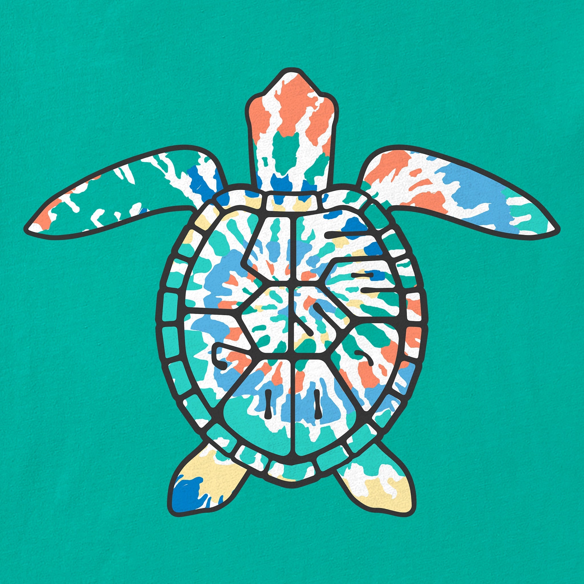 Kids LIG Turtle Shell Tie Dye Short Sleeve Crusher Tee