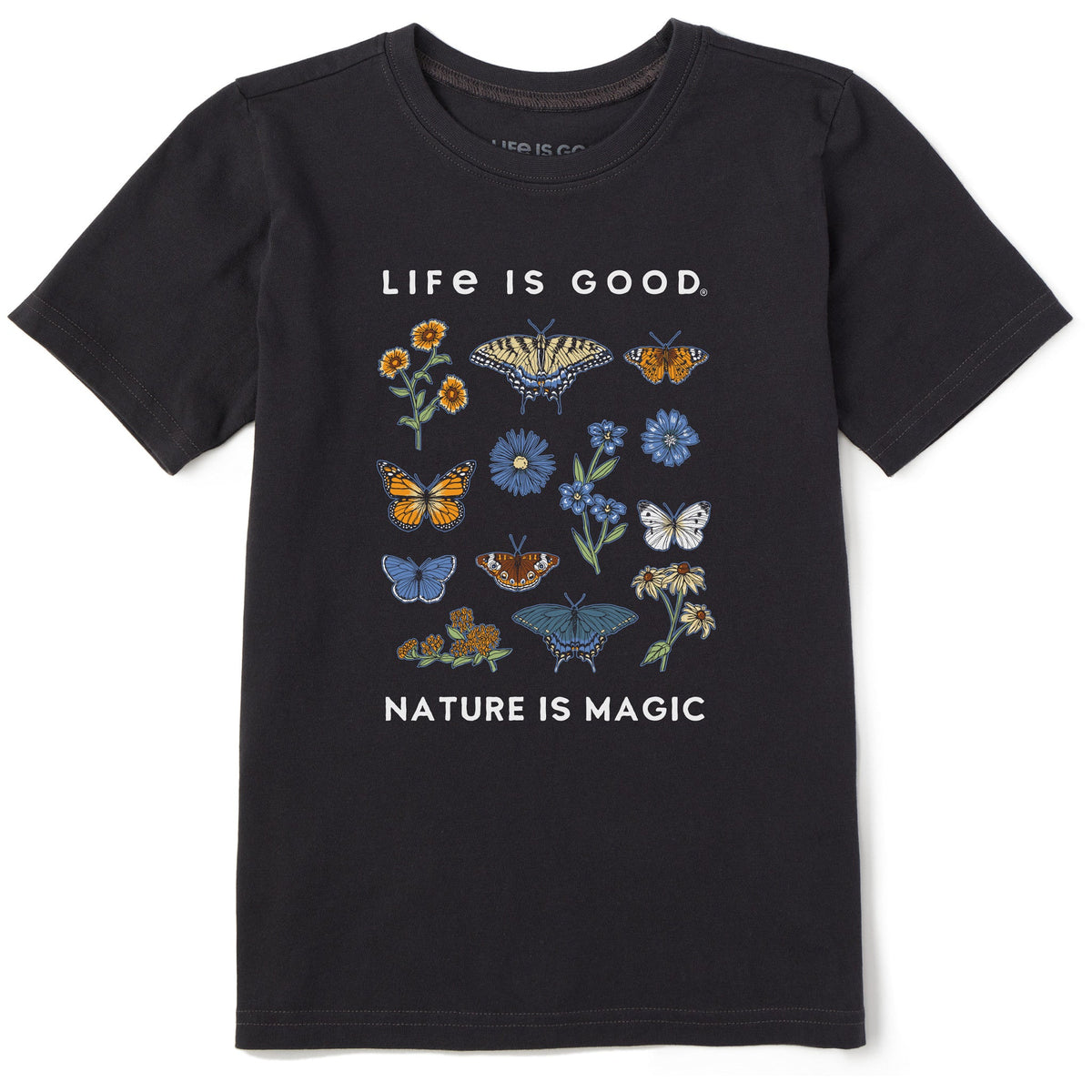 Kids Nature is Magic Butterflies Short Sleeve Crusher Tee