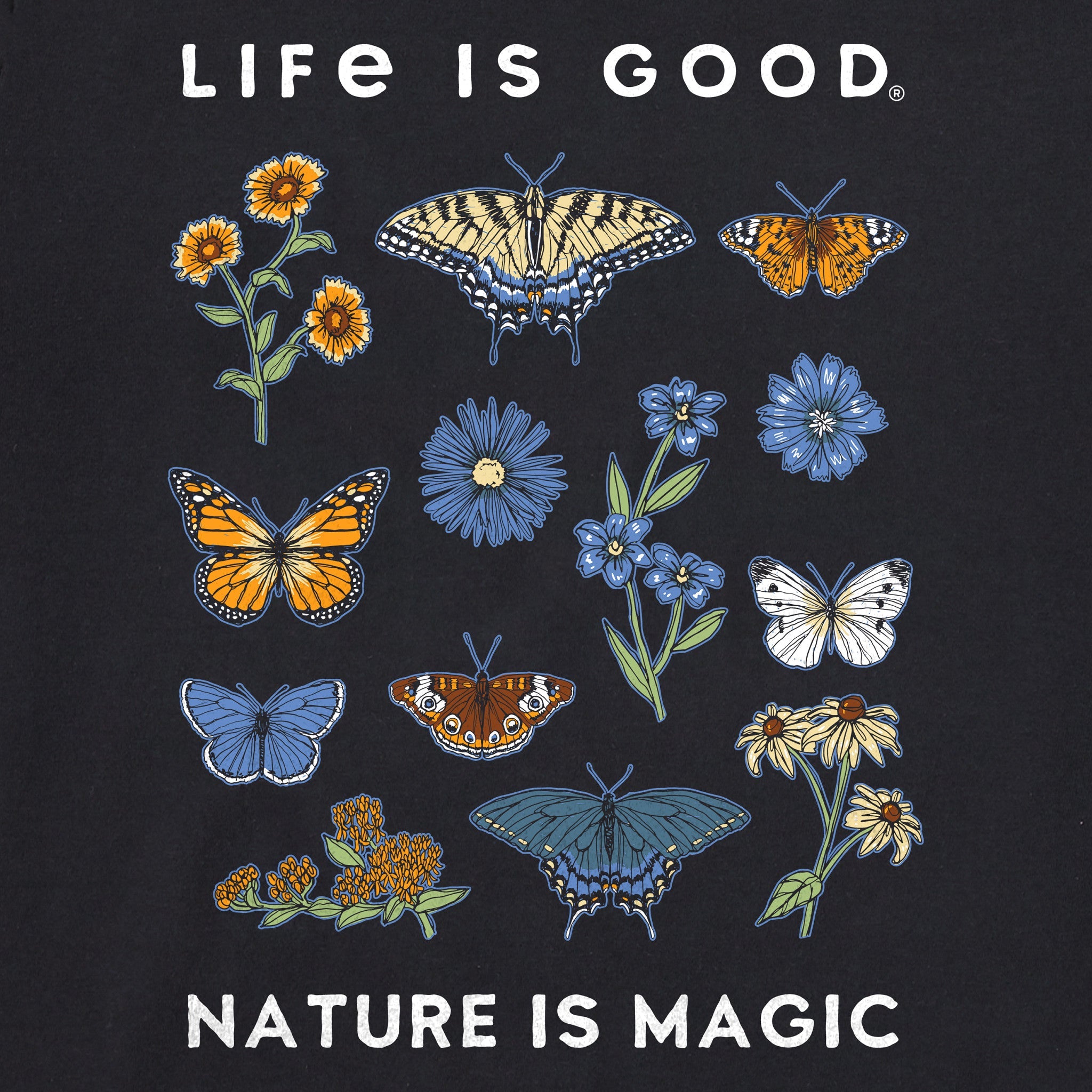 Kids Nature is Magic Butterflies Short Sleeve Crusher Tee