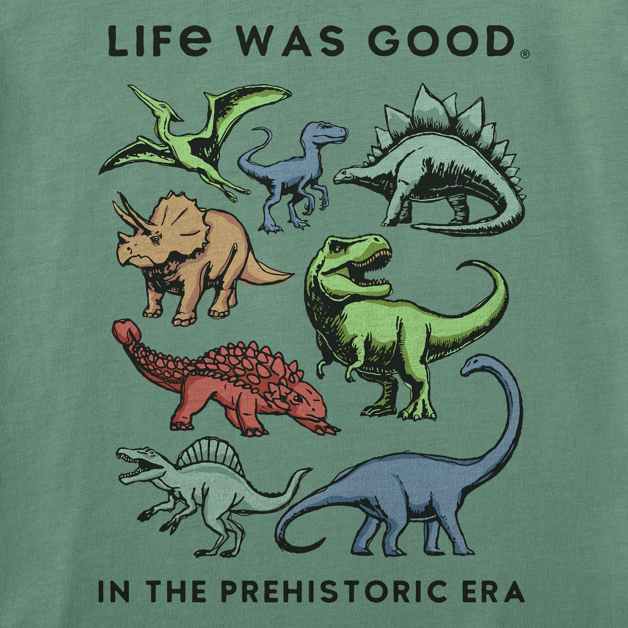 Kids In the Prehistoric Era Dinosaurs Short Sleeve Crusher Tee