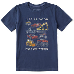 Kids Pick Your Favorite Machines Short Sleeve Crusher Tee