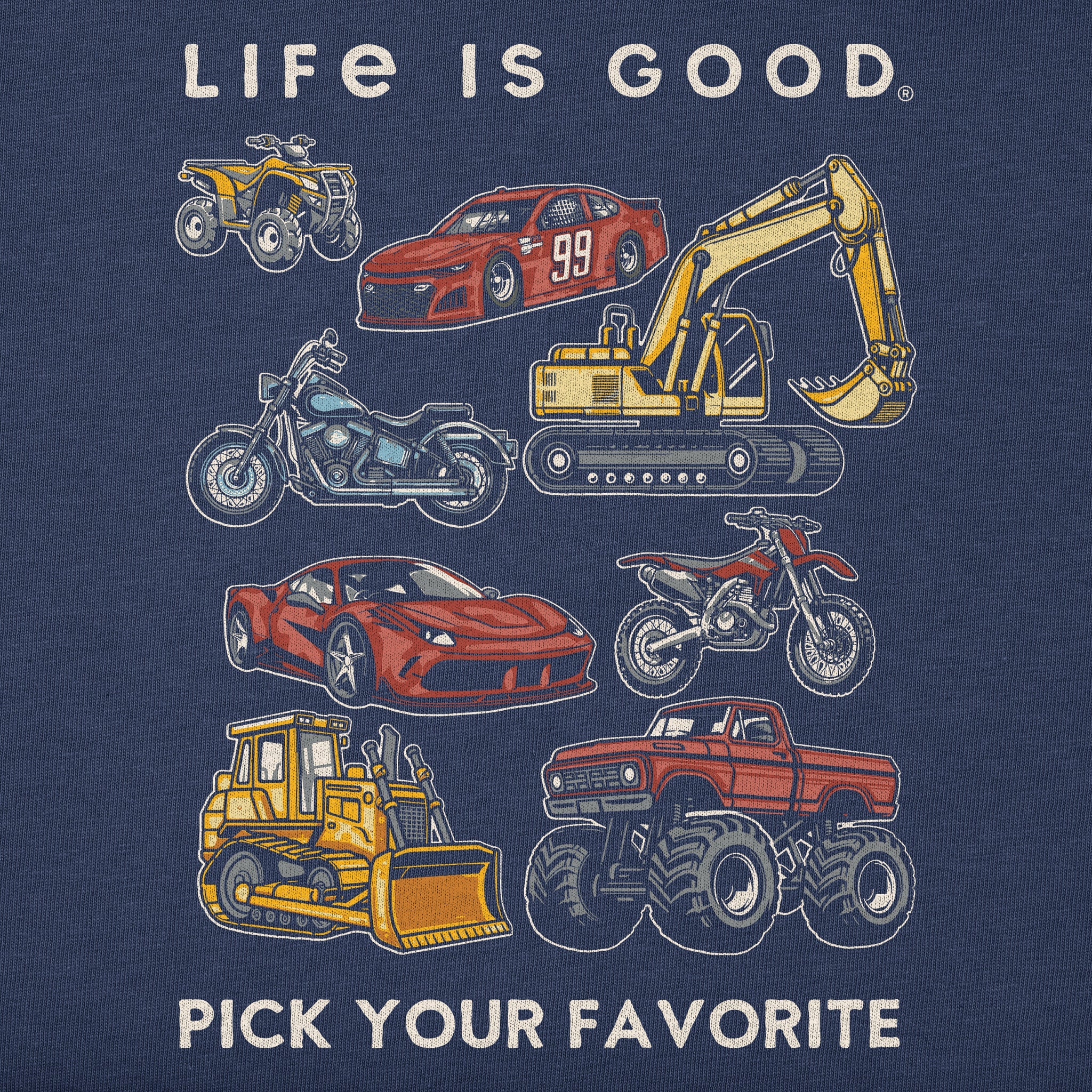 Kids Pick Your Favorite Machines Short Sleeve Crusher Tee