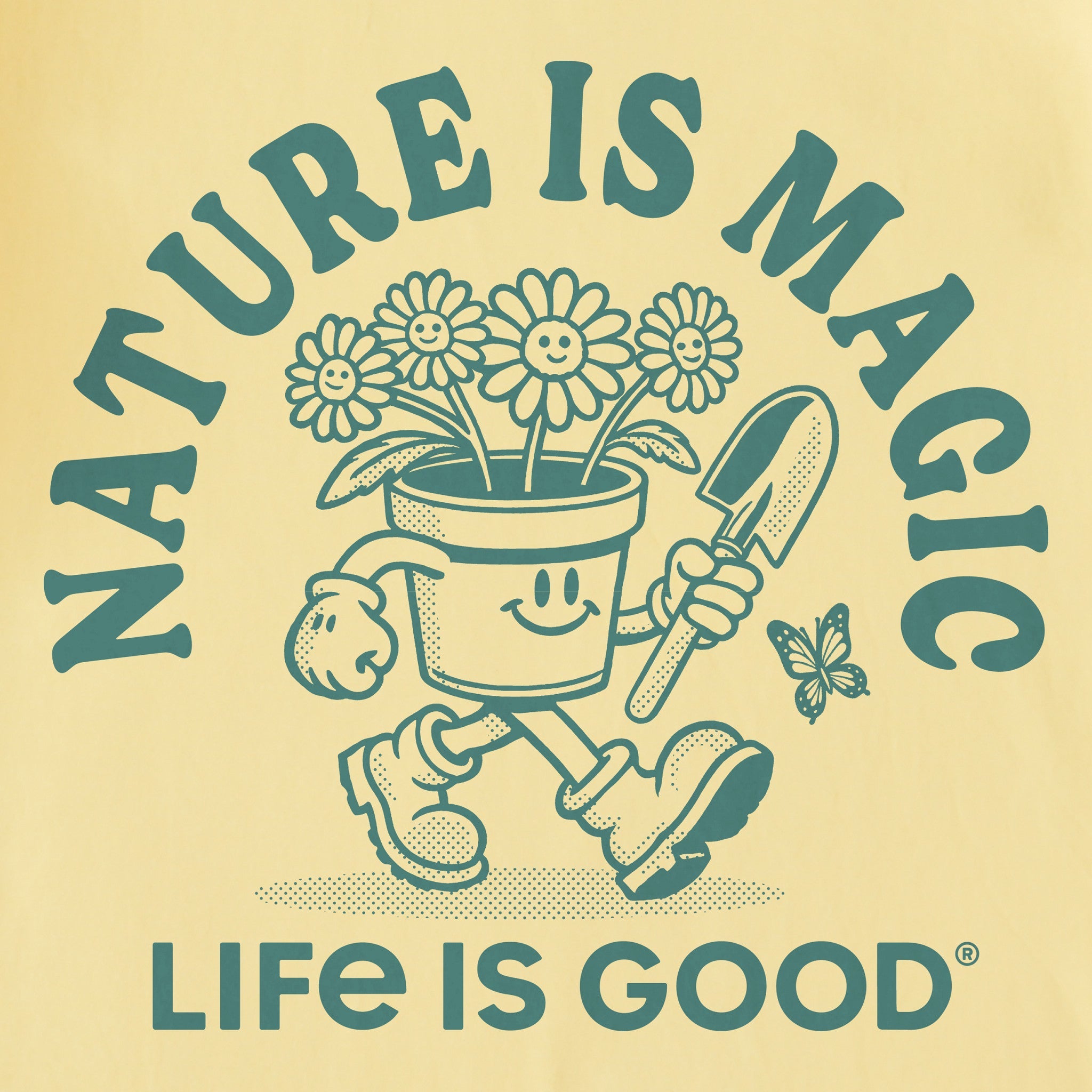 Kids Nature is Magic Flowerpot Short Sleeve Crusher Tee