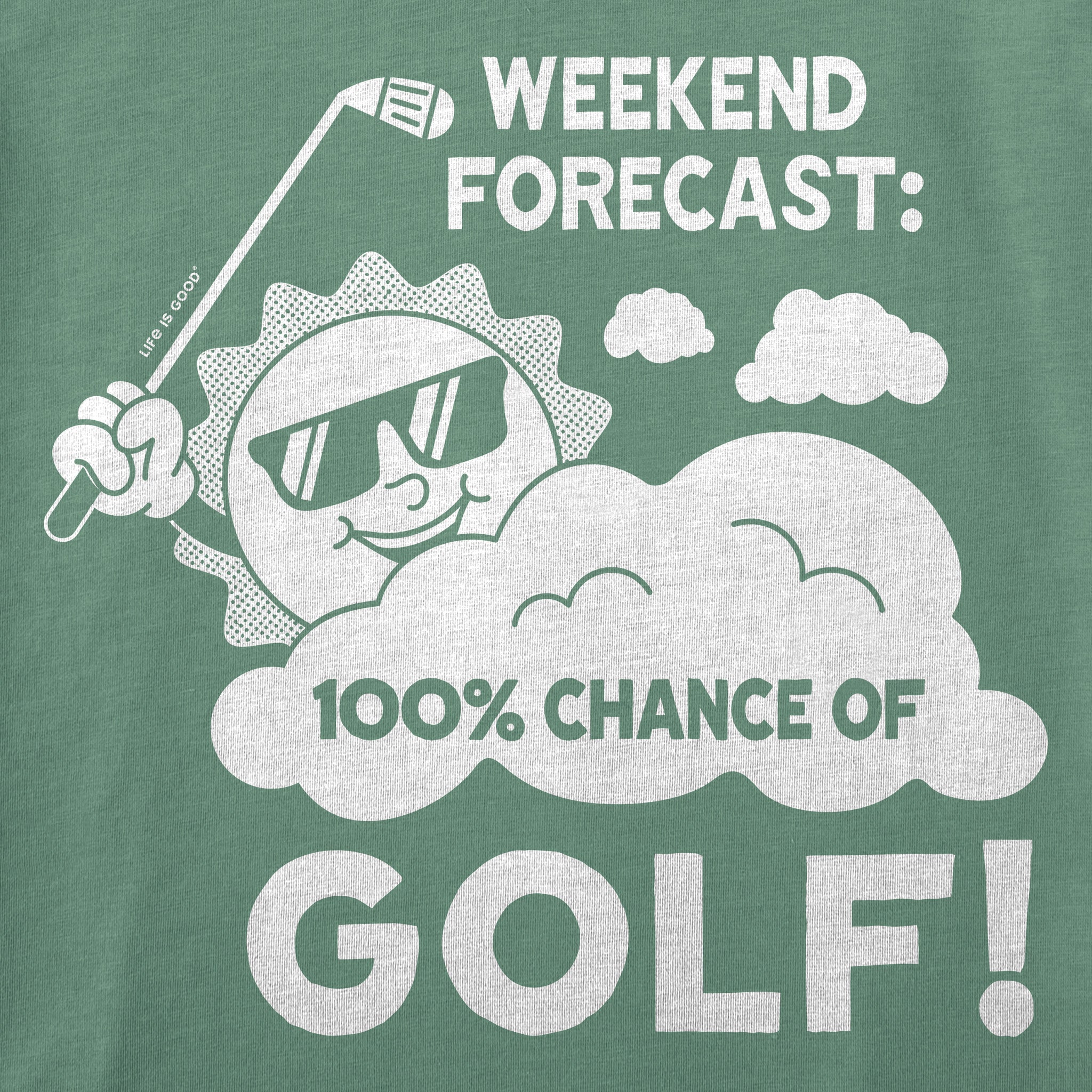 Kids 100% Chance of Golf Short Sleeve Crusher Tee