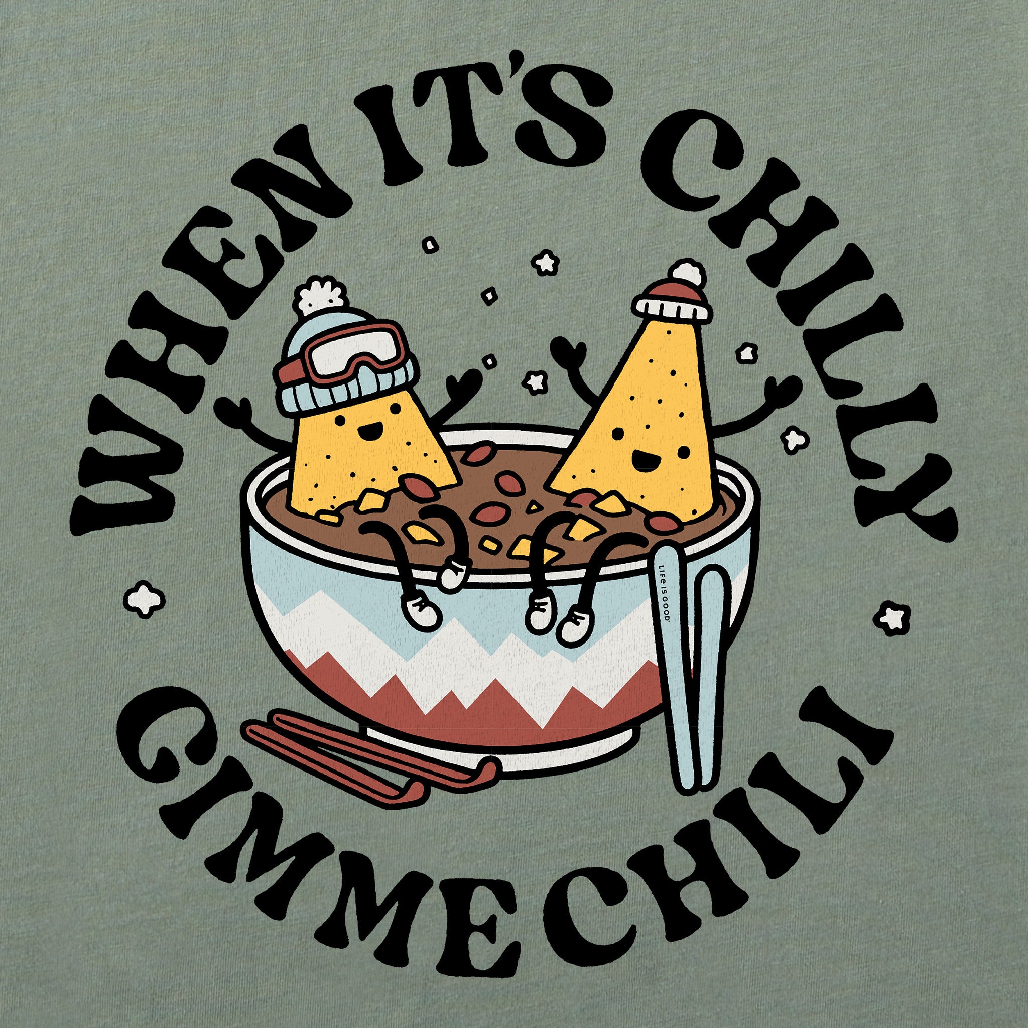 Men's When it's Chilly, Gimme Chili Long Sleeve Crusher Tee