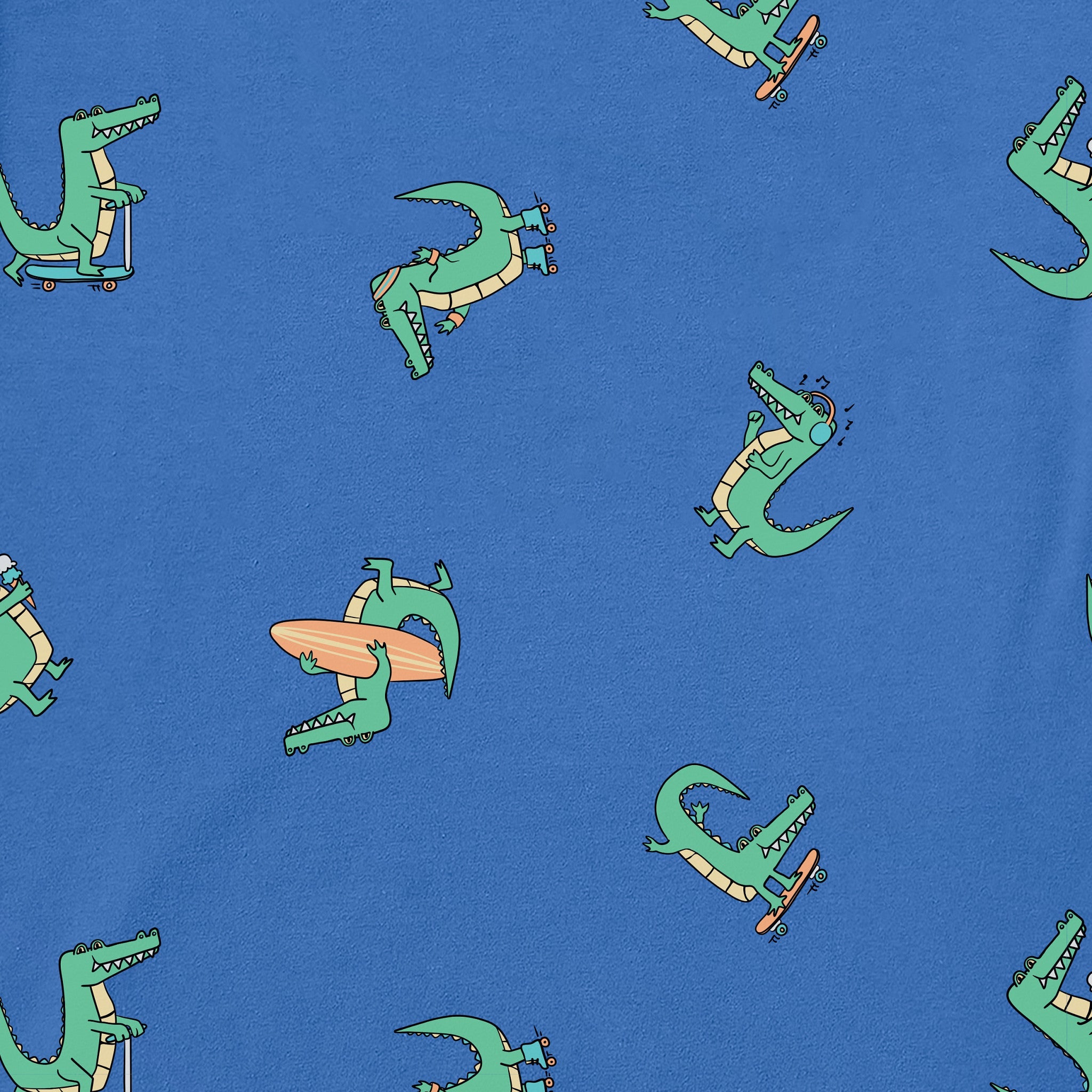 Kids Later Gator Pattern Short Sleeve Crusher Tee