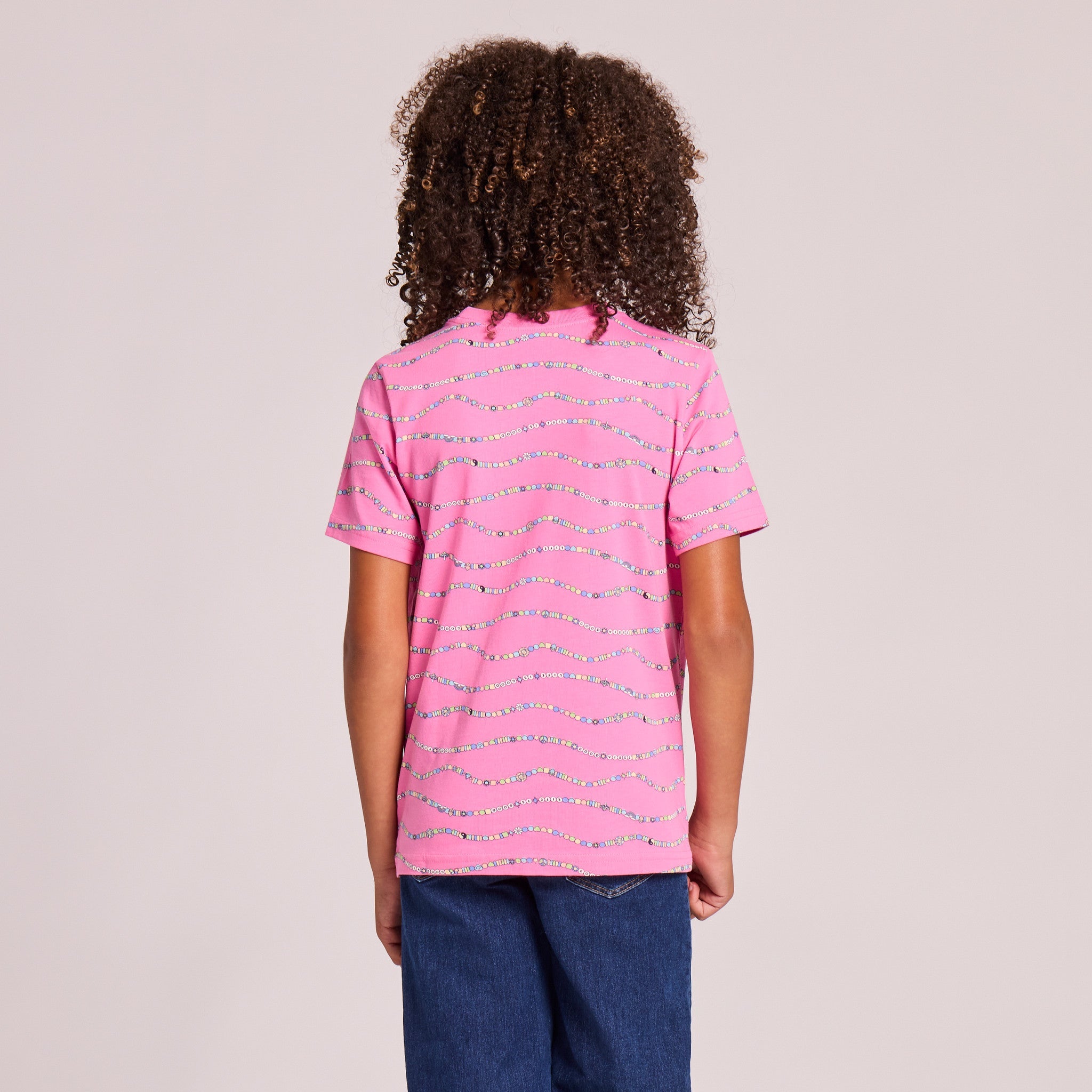 Kids Friendship Bracelet Pattern Short Sleeve Crusher Tee