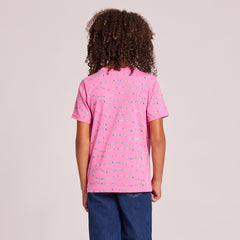 Kids Friendship Bracelet Pattern Short Sleeve Crusher Tee