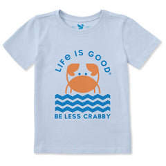 Toddler Crafty Be Less Crabby Geometric Short Sleeve Crusher Tee