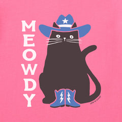Toddler Meowdy Cat Boots and Hat Short Sleeve Crusher Tee