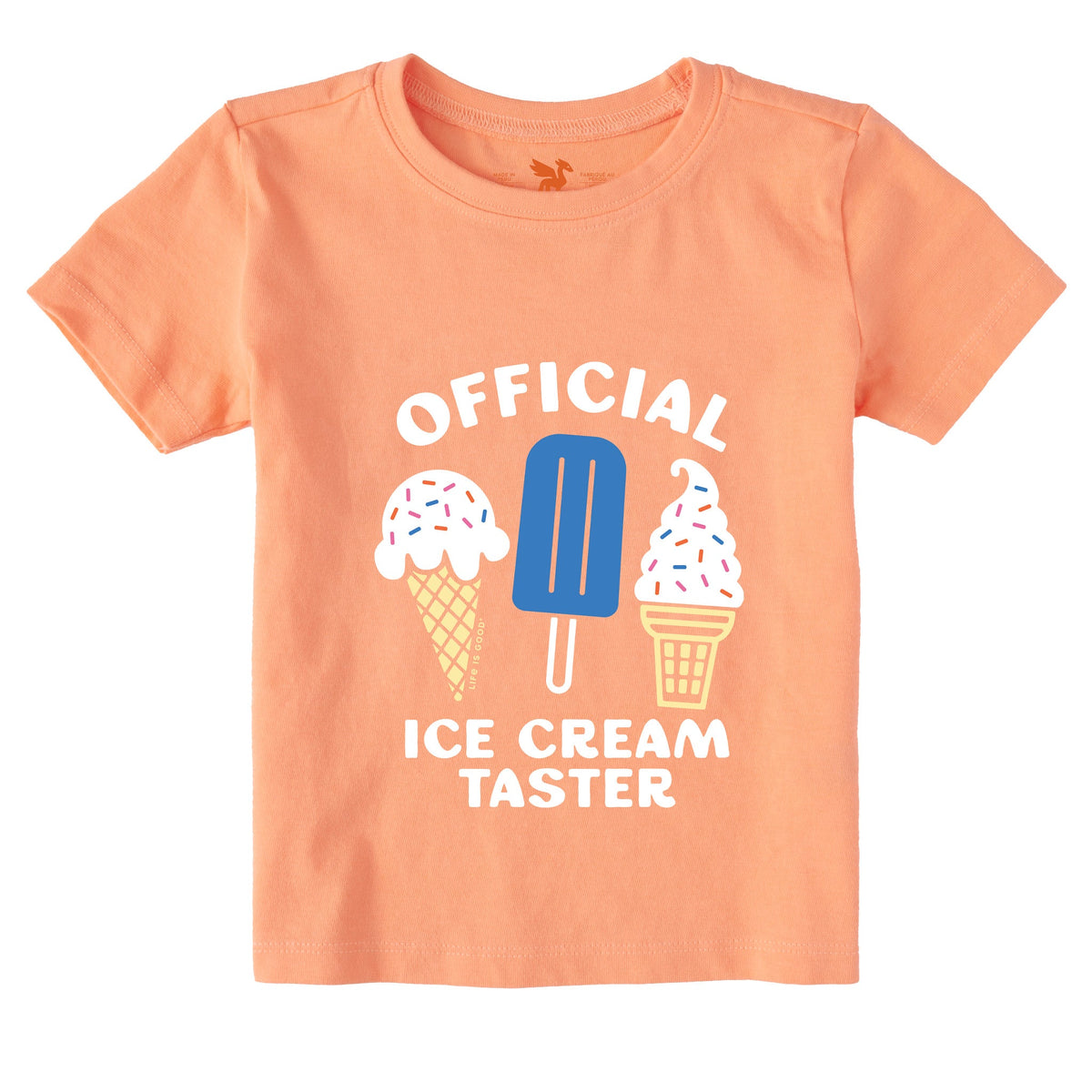 Toddler Official Ice Cream Taster Short Sleeve Crusher Tee