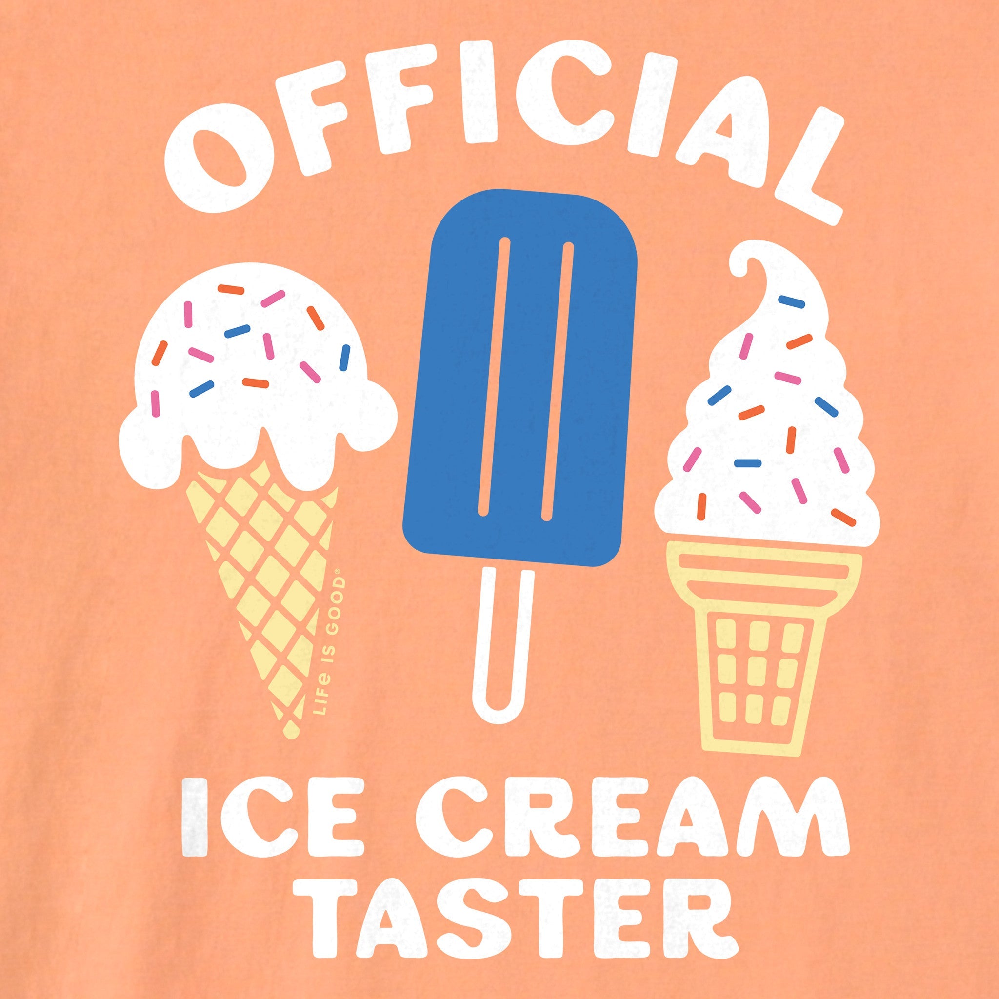 Toddler Official Ice Cream Taster Short Sleeve Crusher Tee