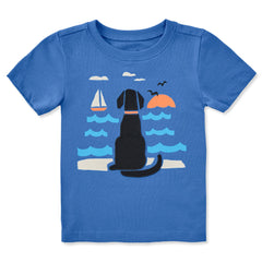 Toddler Waterfront Pup Short Sleeve Crusher Tee