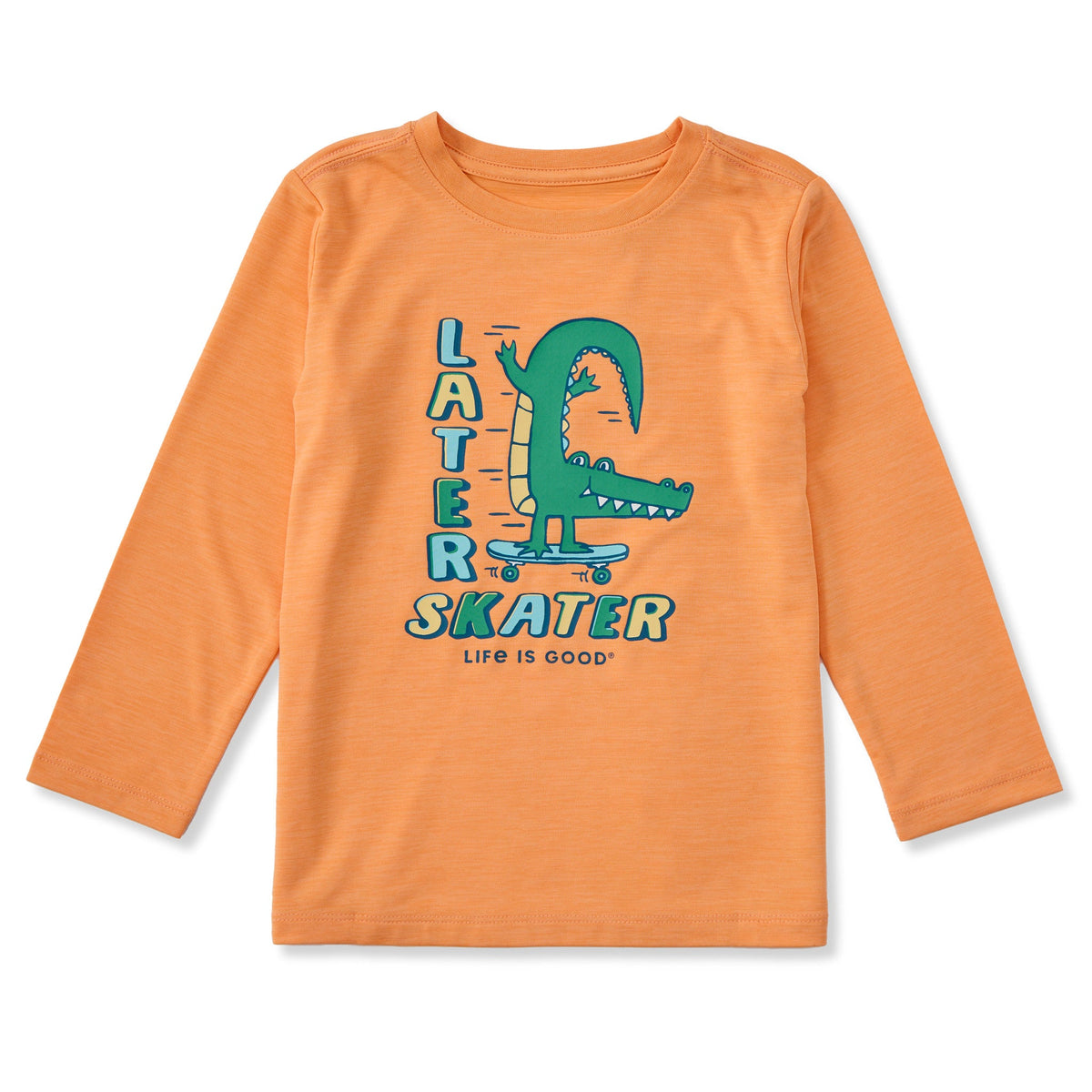 Toddler Later Skater Alligator Long Sleeve Sun Crusher Tee