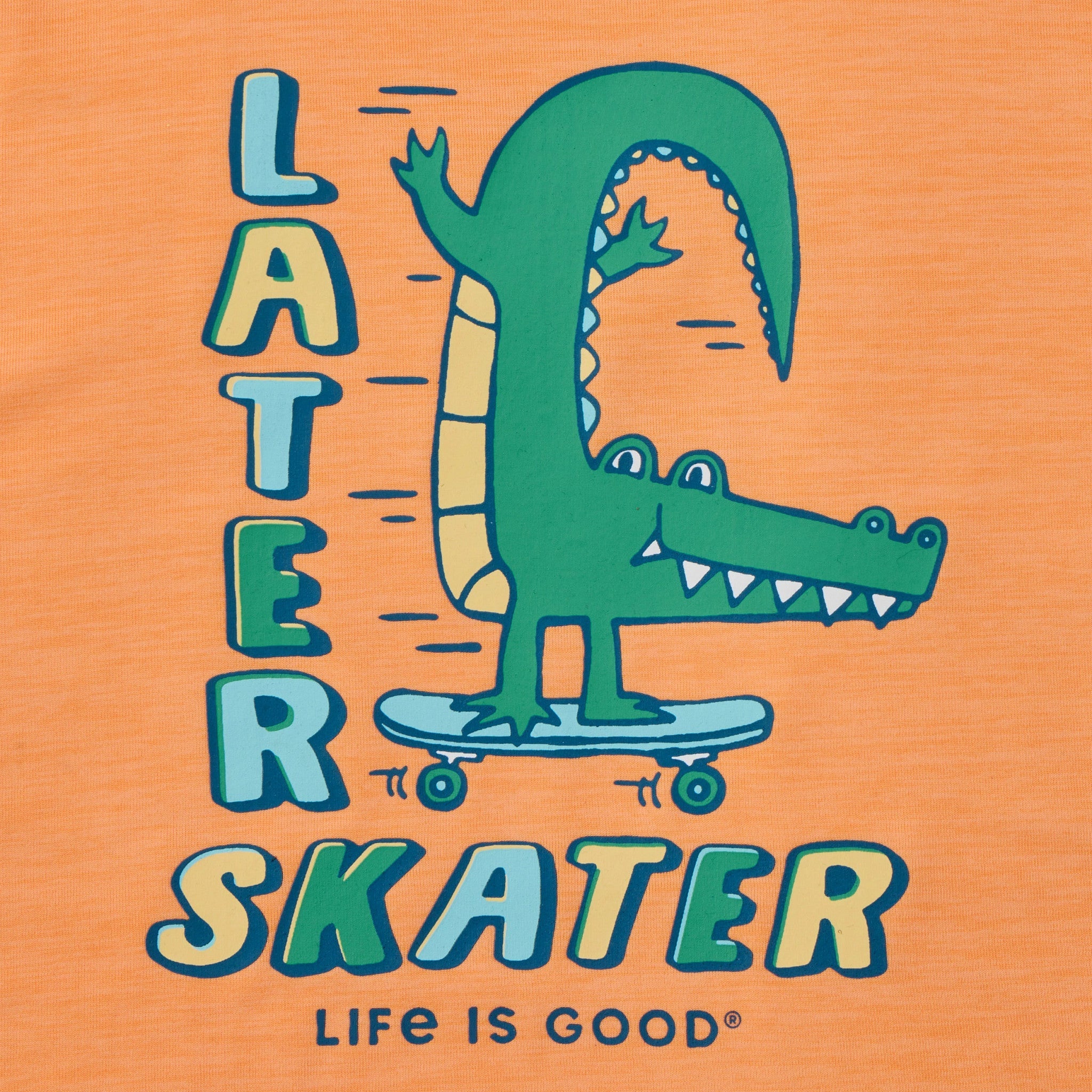 Toddler Later Skater Alligator Long Sleeve Sun Crusher Tee