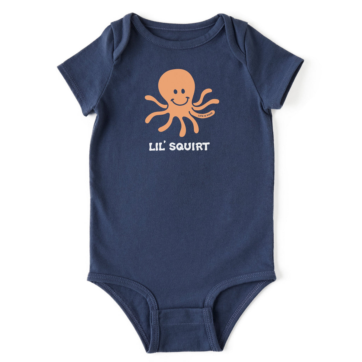 Baby Lil' Squirt Octopus Short Sleeve Crusher Baby Bodysuit