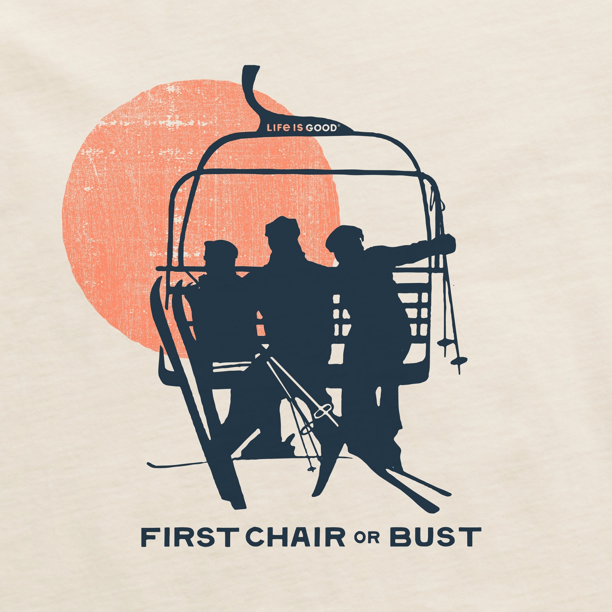 Women's First Chair or Bust Long Sleeve Crusher Tee