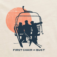 Women's First Chair or Bust Long Sleeve Crusher Tee